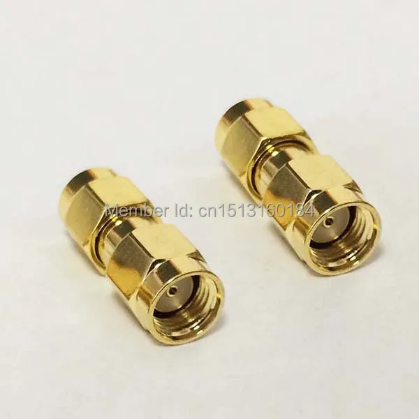 

1pc RP-SMA Male Plug to RP- SMA Male Plug Connector RF Coax Adapter Straight goldplated NEW wholesale