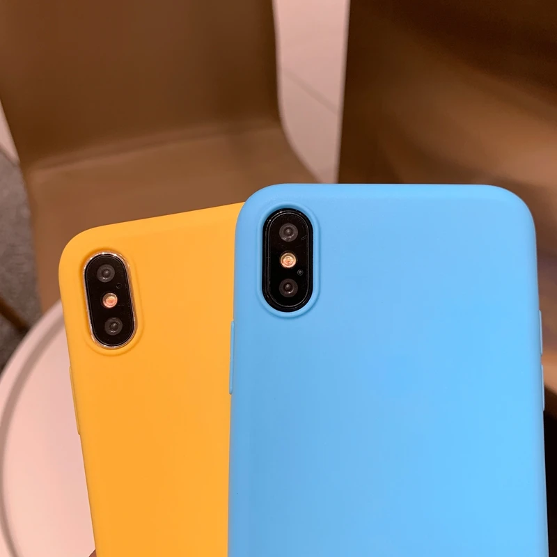 Яркий Цветной Матовый Мягкий силиконовый чехол из ТПУ для Apple iPhone 5 5s SE 6 6s 7 8 Plus 7Plus