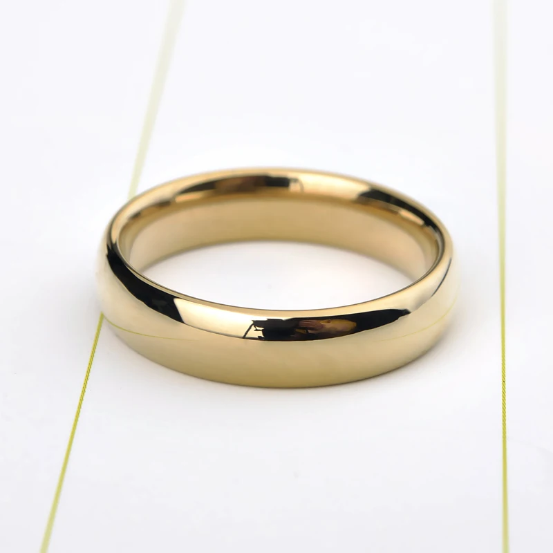 Новая мода,, размер 5-14, золотое покрытие, вольфрам, кольцо для женщин и мужчин, купольная лента, комфортные, подходят, свадебные кольца, ювелирные изделия для пар