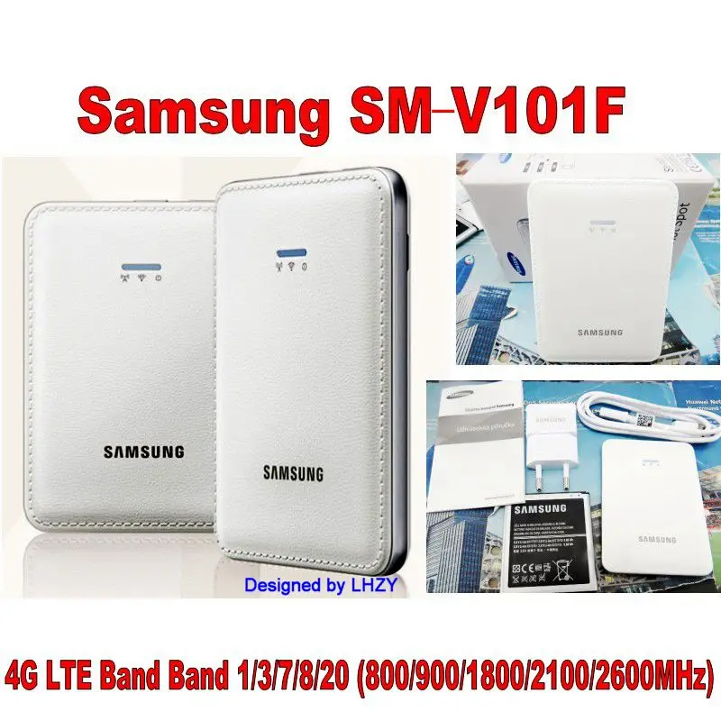 

Unlocked Samsung SM-V101F 4G LTE Cat4 150Mbps Mobile WiFi router 4G modem PK HUAWEI E5573 E5575 E5770