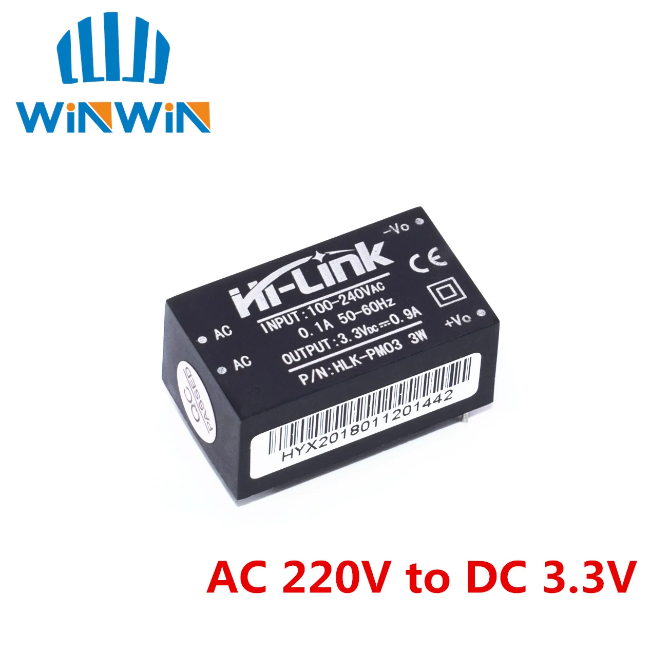 

HLK-PM03 AC-DC 220V to 3.3V Step Down Buck Power Supply Module Intelligent Household Switch Converter