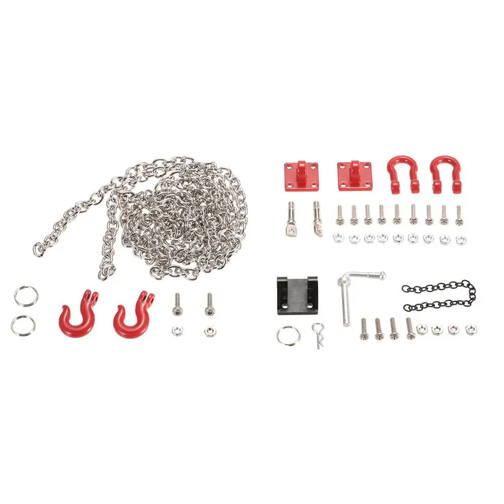 

1/10 RC Rock Crawler Metal Tow Shackle Trailer Hook for Axial SCX10 90046 TAMIYA CC01 RC4WD D90 D110 Traxxas TRX4 Crawler Truck