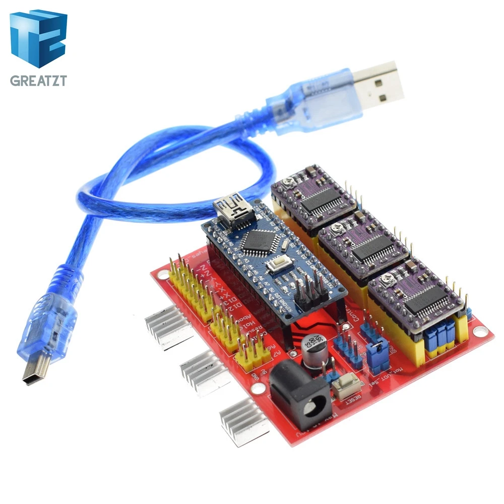 1 комплект 3DV4 щитка CNC V4 + Nano 3 0 шт. DRV8825 Reprap Шаговые драйверы Набор для