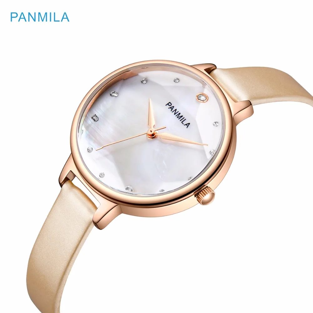 

PANMILA Natural Shell Dial Women Watches Top Brand Luxury Fashion Dress Ladies PU Leather Wrist Watch Clock horloges vrouwen