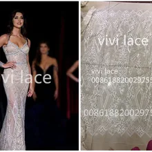 5 ярдов BB009 блесток Мода Лучшее качество вышивка кружевной ткани для невесты свадебное/вечернее платье, отправить по DHL