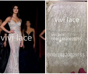 

5yards bb009 sequin fashion best quality embroidery lace fabric for bride wedding/evening dress,send by dhl