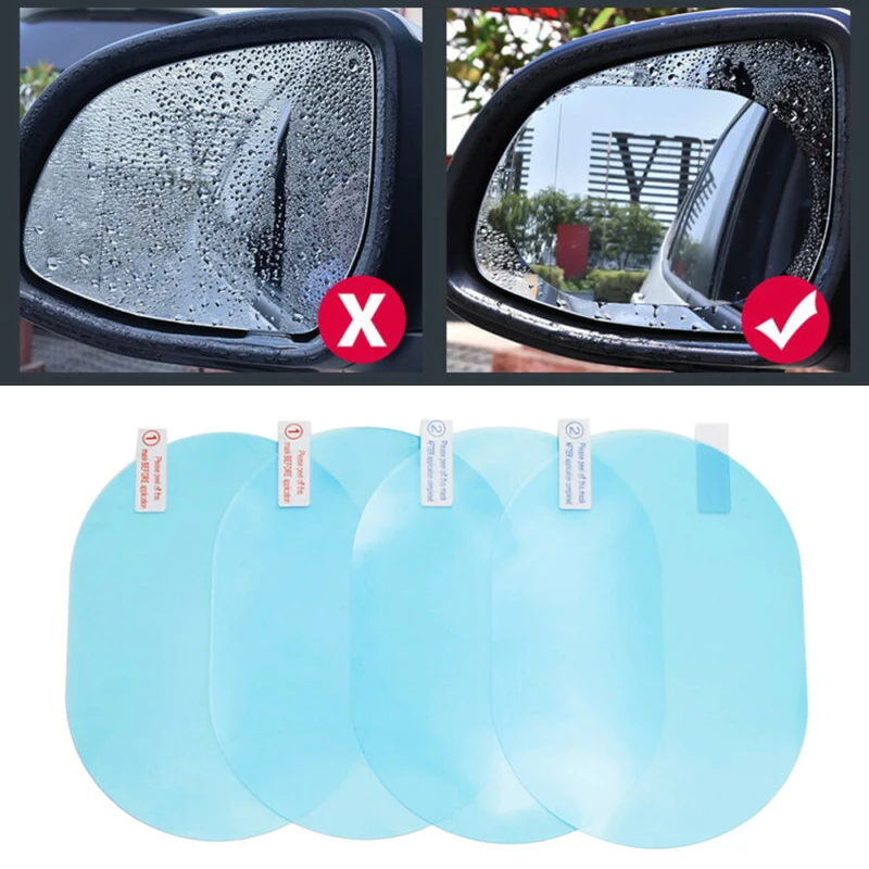 

4pcs Set HD PET Nano Anti-Fog Anti-G/lare Car Rear View Mirror Protective Film
