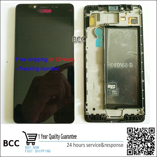 Original LCD Display and Touch Screen Digitizer with frame For nokia lumia 950 Test ok Free