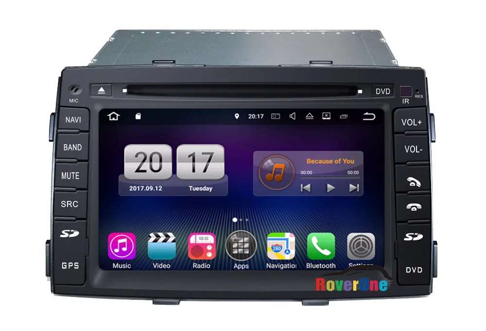 For Kia Sorento 2009 2012 Quad Core Android 7.1 Car DVD Radio Stereo