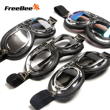 

Safety Goggles Retro Style Motorcycle Goggles Vintage Fashion Sports Riding Eye Glasses Windproof Sandproof Eyewear