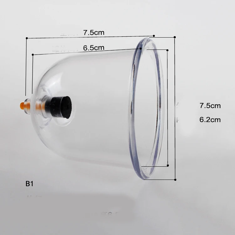 10 шт. B1/B2/B3/B4/B6 акупунктурные вакуумные банки для вакуумного массажа смешанный размер чашки набор