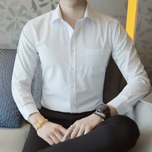 Весна/Лето, мужская новая рубашка, официальная рубашка с отворотом, хлопковая цветная рубашка мужская мода, Повседневное платье, рубашка с коротким рукавом