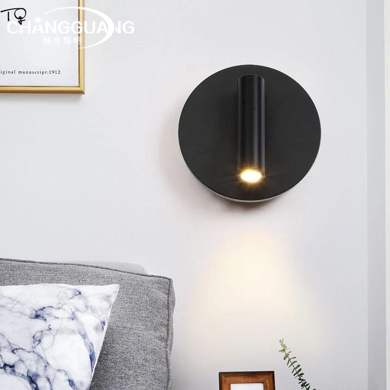 

Square Round Rotating Sectional Dimming COB Led Wall Lamp Living Room Bedside Bedroom Study Creative Art Decor Home Luminaire