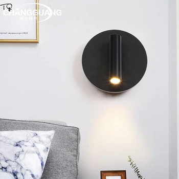 

Square Round Rotating Sectional Dimming COB Led Wall Lamp Living Room Bedside Bedroom Study Creative Art Decor Home Luminaire