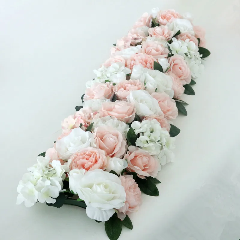 Flone Artificial Flower Row DIY Silk Flower Hydrangea Peony Rose Flower Wedding Arch Road Lead Home Hotel Party Decor DIY Flores (10)