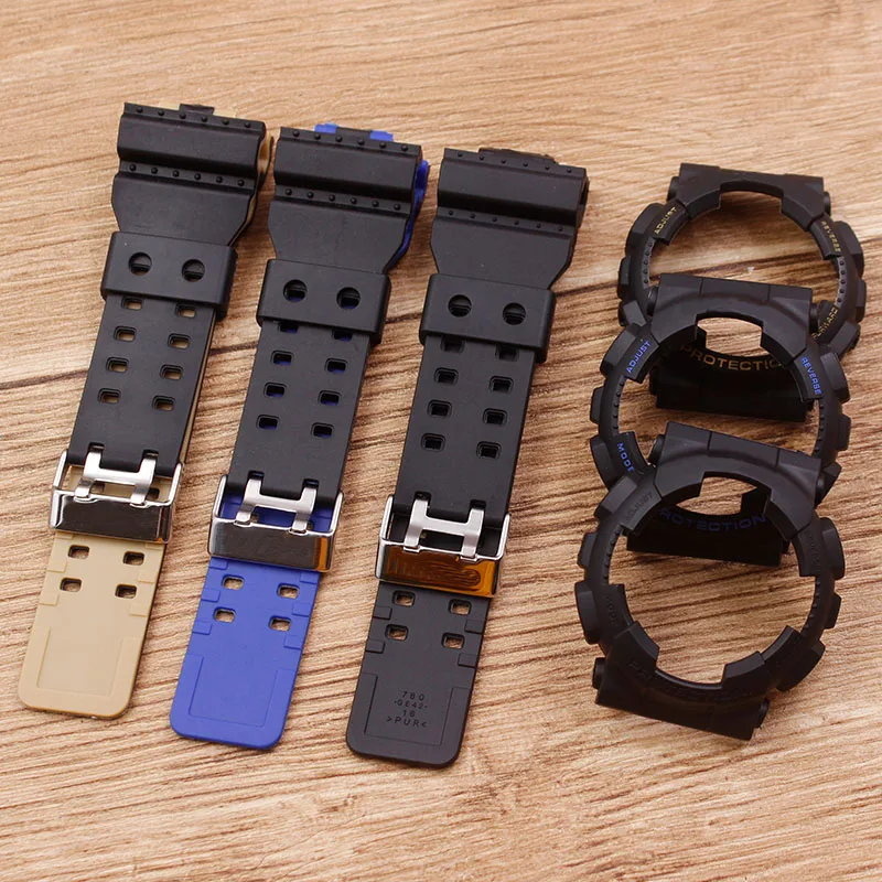 Watch Accessories For Casio GSHOCK GA-110 GA-100 GBA400 700 Two-color Multi-color Mixing Strap Men's Women's Watch Strap Watch Accessories For Casio GSHOCK GA-110 GA-100 GBA400 700 Two-color Multi-color Mixing Strap Men's Women's Watch Strap