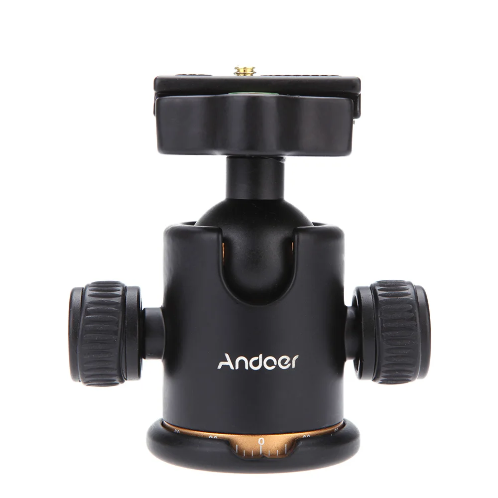 Andoer 카메라 삼각대 볼 헤드, 퀵릴리즈 플레이트 1/4 나사 포함