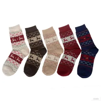 

Christmas Gift Snowflake Deer Socks Women Thicken Warm Sock Christmas Cute Comfortable Winter Socks