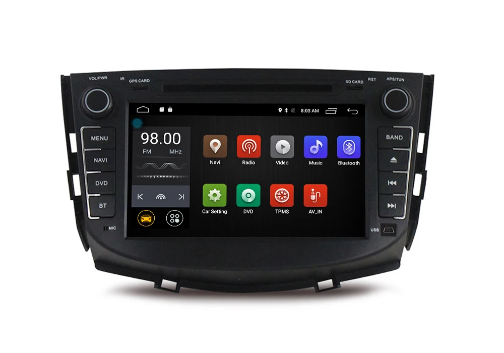 Best Free shipping! Android 7.1 Car dvd multimedia radio For LIFAN X60 SUV X60 dvd player 4G WIFI BT DVR GPS Navi Free MAP MIC Canbus 10