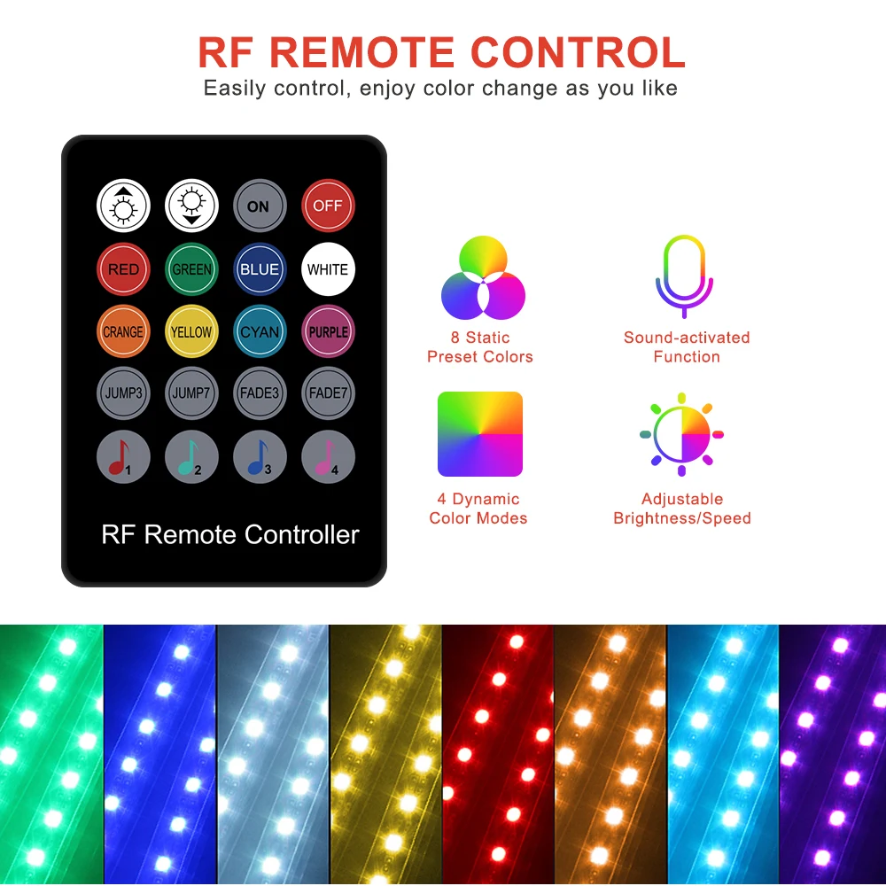 APP Control RGB LED Strip Automobile Atmosphere Lamp Car Decorative Ambient Lights 5050 48SMD Car Interior Light with Remote 12V