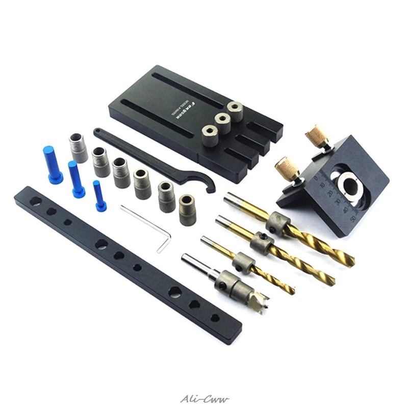 

Woodworking Locator Tools log tenon punch three-in-one hole opener Hole Drill Guide