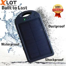 5000mAh Outdoor Portable Solar Power Bank with Dual USB Emergency External Battery Charger for Samsung iPhone Smartphones