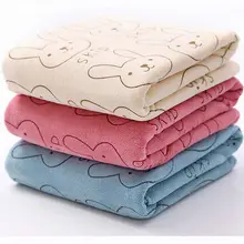 Полотенце для новорожденных мальчиков и девочек с кроликом из мягкой микрофибры, полотенце для новорожденных, банное полотенце для кормления