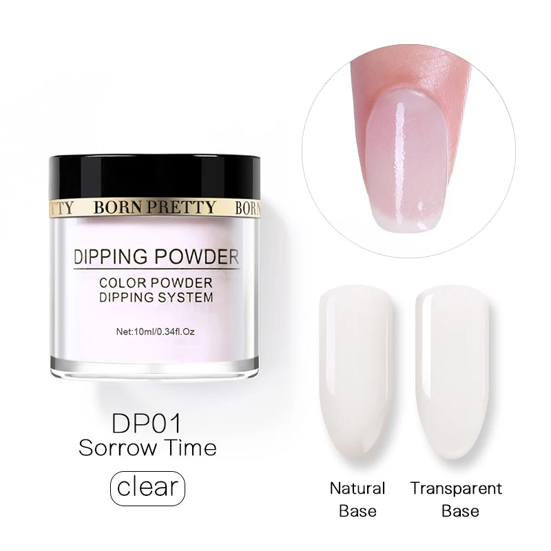 Polvo de uñas bonito de Nail Dipping con líquido de inmersión No necesita lámpara UV Natural de secado de uñas francesas de larga duración decoración