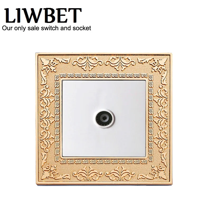 

Manufacturer,UK Standard Power Socket,Gold color panel TV socket