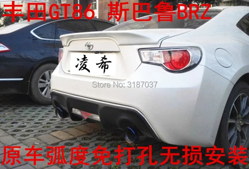 Для Toyota GT86 BRZ спойлер крыло 2013- ABS пластик Неокрашенный задний спойлер на крыло, крышу багажник губы крышка багажника автомобиля Стайлинг