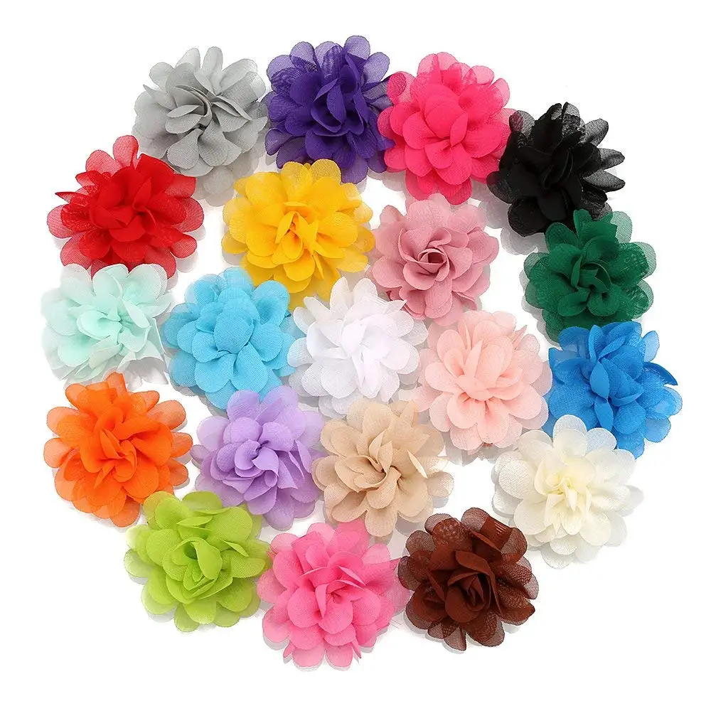 10pcs/lot 2" Mini Chiffon Flowers For Children Headband Hair Clips Diy Headwear Kids Girls Cloth Accessories| | - AliExpress