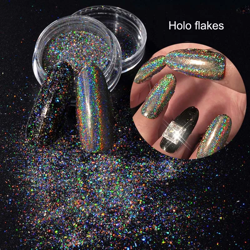 Holo Серебряный пигмент хлопья Единорог GALACTIC-X ультра holo flaie galaxy пигмент единорога 1 г 5 г 10 г 50 г 100 г