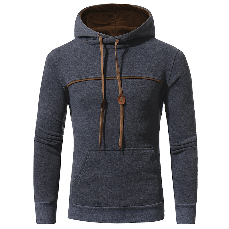 

2018 Men's Brand Unique Korean Fashion Long Sleeved Flange Color Hoodie High End Casual Slim Premium Hoodie Sweatshirt M-XXL