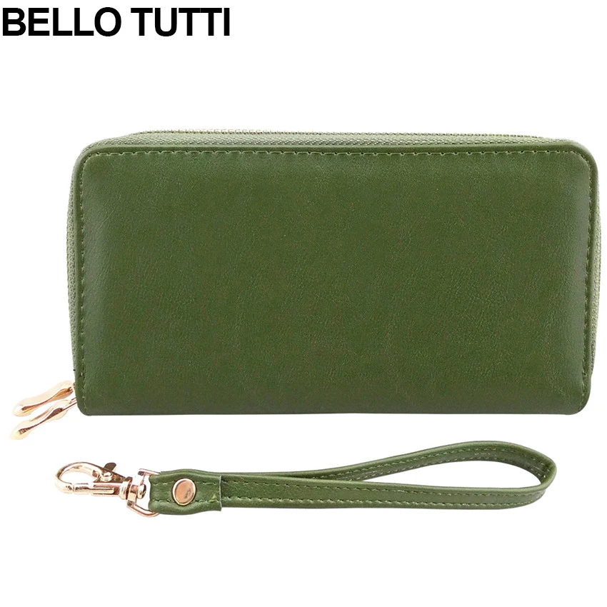 BELLO TUTTI 2016 PU Leather Women Wallet Female Long Clutch Purse Women Wristlet Wallet Brand Zipper Handbag for Women Green BELLO TUTTI 2016 PU Leather Women Wallet Female Long Clutch Purse Women Wristlet Wallet Brand Zipper Handbag for Women Green