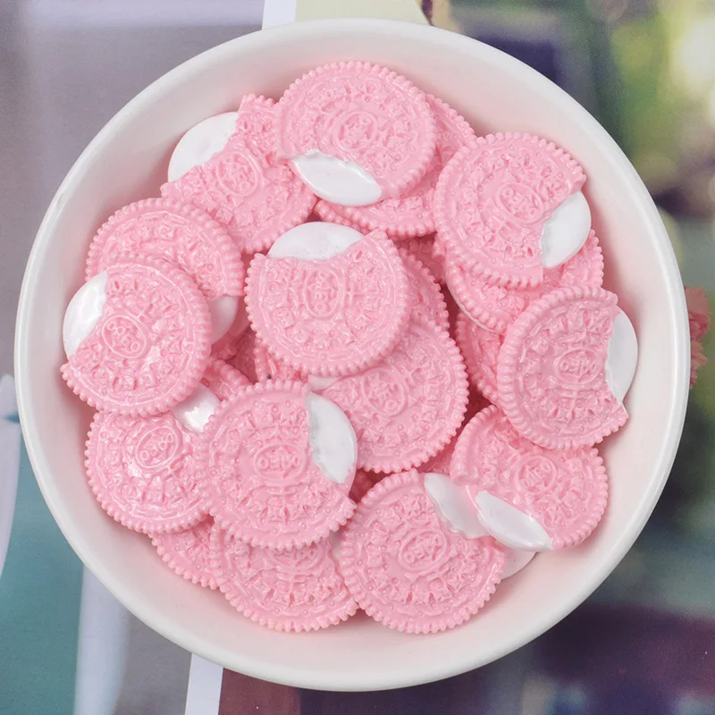 Slime Kit 8Pcs/Lot Chocolate Chip Cookies Polymer Slime Charms Modeling Clay DIY Kit Accesorios Box Toy For Children slime supplies,modelling clay