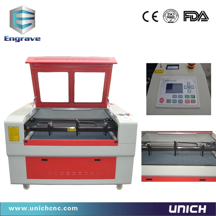 2015 three heads rubber stamp laser engraving machinein Wood Routers