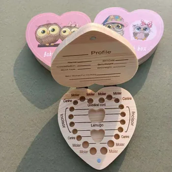 

Wooden Kids Deciduous Teeth Box Children's Souvenir Save Tools Cartoon Baby Deciduous Teeth Box Kids Tooth Mini Storage Boxes