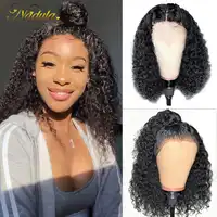 Nadula Hair วิกผมสั้นหยิก 13*4 ลูกไม้ด้านหน้าบราซิลผม Remy Wigs วิกผมลูกไม้วิกผมเส้นผมตามธรรมชาติ
