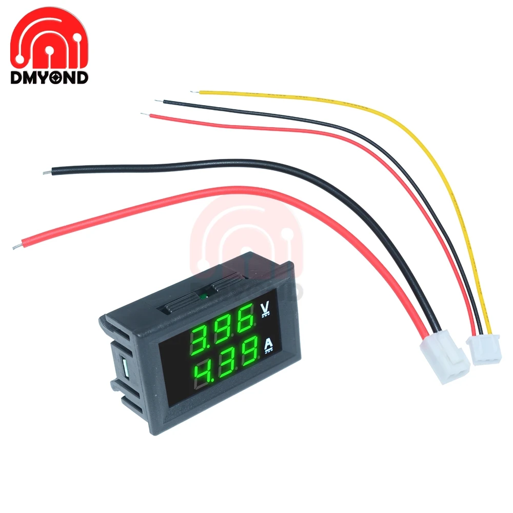 

DC 100V 10A Mini Digital Voltmeter Ammeter Panel Voltage Volt Current Meter Tester Dual LED Display Amp Green Green