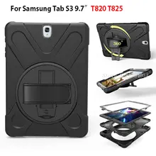 Защитный чехол для samsung Galaxy Tab S3 9,7 T820 T825 T829 планшет сверхпрочный силиконовый Жесткий чехол с подставкой