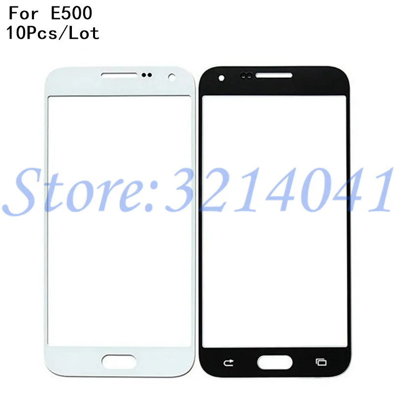 10 шт./лот 5," Сенсорный экран объектив для Samsung Galaxy E5 E500 E500F E500H E500M передних боковых Стекло объектив Сенсорный экран Панель