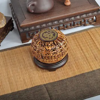 

Walnut chicken wing wooden handmade incense coil furnace home garden wind creative incense box