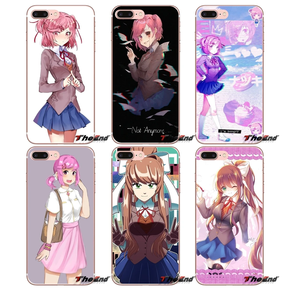 Для iPhone X 4 4S 5 5S 5C SE 6 6S 7 8 Plus Samsung Galaxy J1 J3 J5 J7 A3 A5 2016 2017 чехол для игры Doki Literature Club |