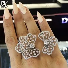 GODKI Trendy Luxury Bowknot Cubic Zircon Crystal CZ Engagement Finger Rings For Women Wedding DUBAI Silver Bridal Ring Dropship GODKI Trendy Luxury Bowknot Cubic Zircon Crystal CZ Engagement Finger Rings For Women Wedding DUBAI Silver Bridal Ring Dropship