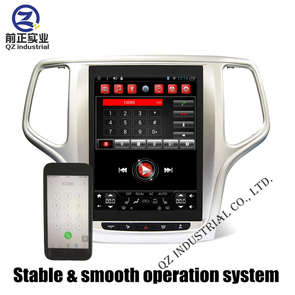 Perfect 10.4" Upright Huge Screen Android 4.4 T3 2G 32G for Jeep grand Cherokee 2015-2017 Car DVD Player with 3G 4G WIFI GPS Map Radio 13