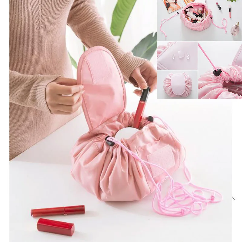 

Large capacity magic pouch With patterns women cosmetic drawstring bag travel storage lady's string makeup bag for Toiletries