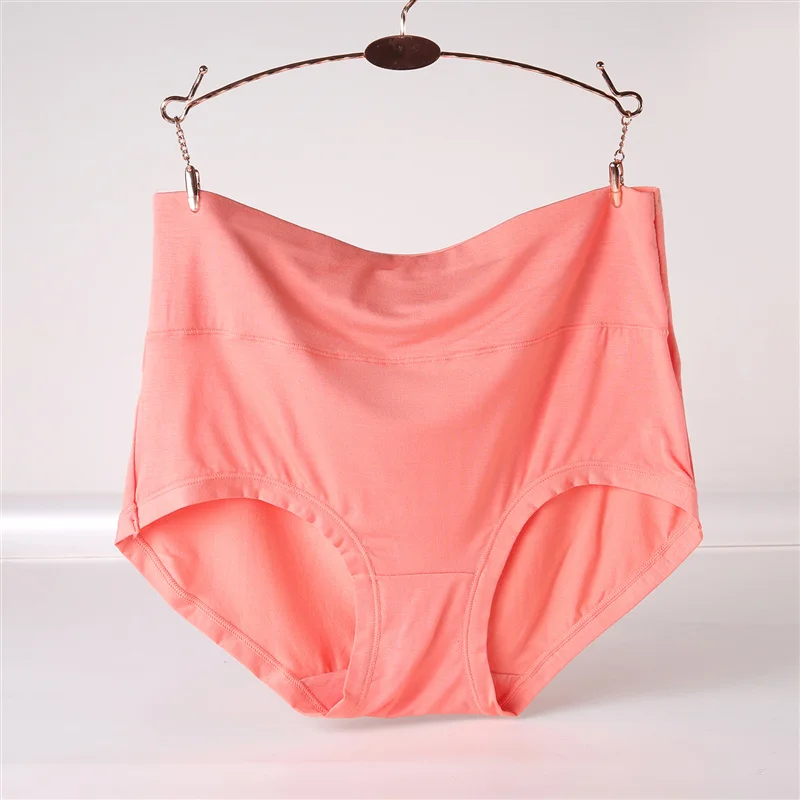 High Waist Briefs Women Cotton Solid Plus Size Womens Underwear Panties Breathable Female Sexy Panty Soft Underpants for Women (21)