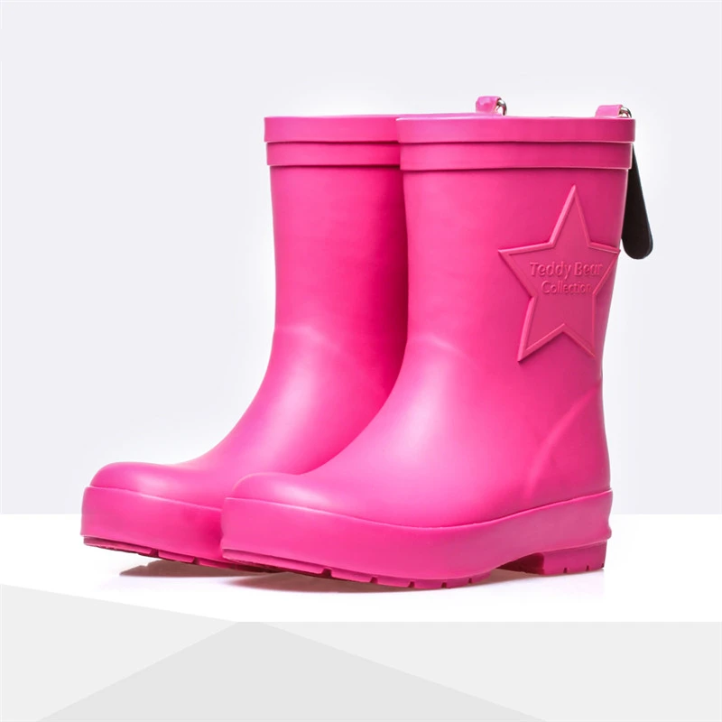 

Children Girls Simple Rain Shoes Kids Baby Child Anti-Slip Rain Boots Soft Male Boy Environmental Protection Water Overshoes