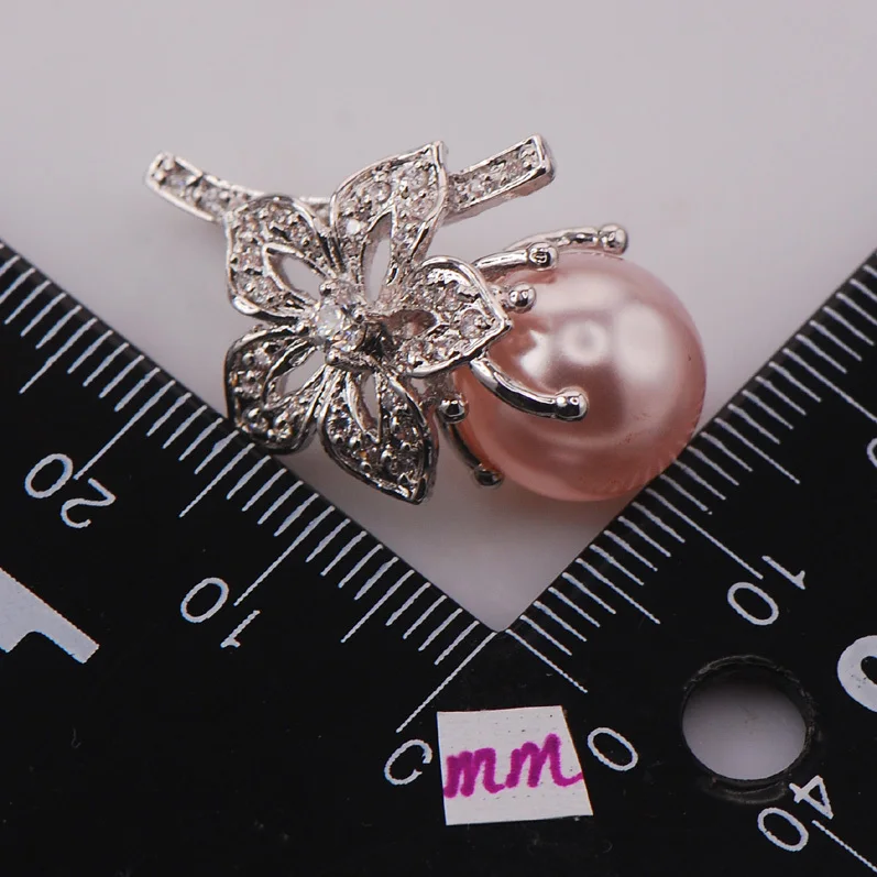 Розовый жемчуг 925 пробы серебряные ювелирные изделия подвеска TP469