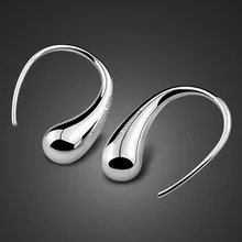 Серебряные серьги для Для женщин ретро серебро простой Европа Стад Серьги Женский капли воды уха шпильки bijoux